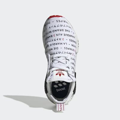 adidas Nmd R1 J Shoes - Size 4 - White / Black