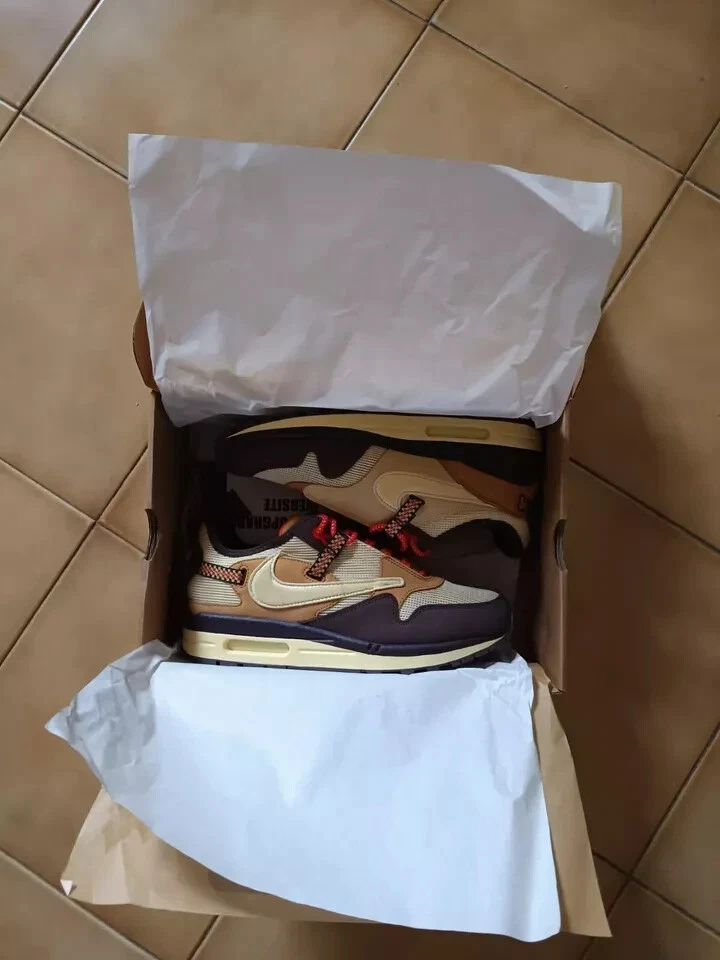 Nike Air Max 1 Travis Scott Cactus Jack Baroque Brown 44 con scatola - Immagine 4 di 4