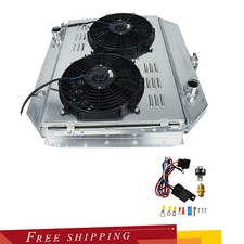 3 Row Radiator For 68-79 Ford F150 F250 F350 Bronco V8 W Shroud Fan Relay Kit 3 Row Radiator For 68-79 Ford F150 F250 F350 Bronco V8 W Shroud Fan Relay Kit