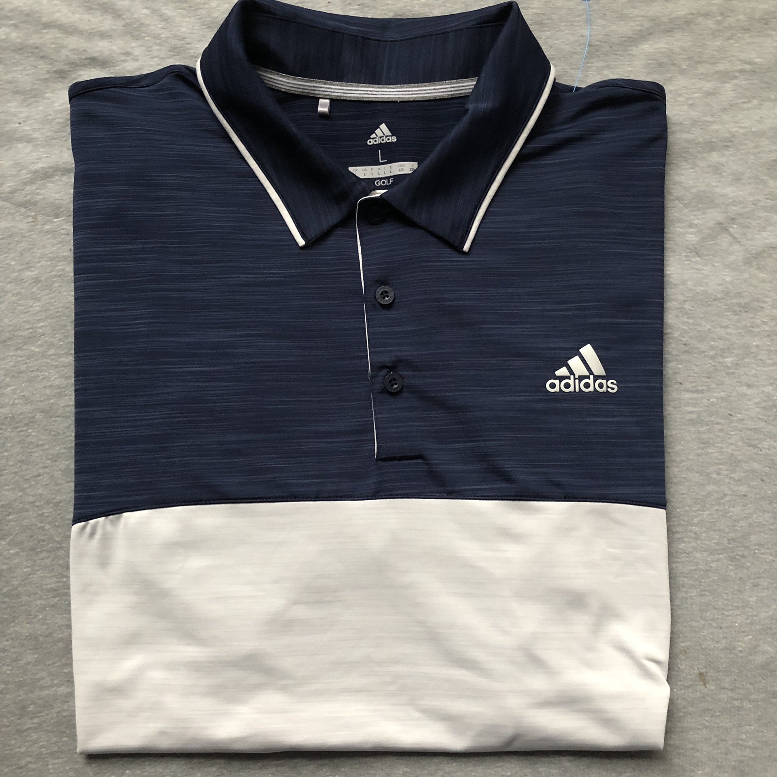 Men’s adidas Golf Polo Shirt ClimaCool Size Large L S… Gem