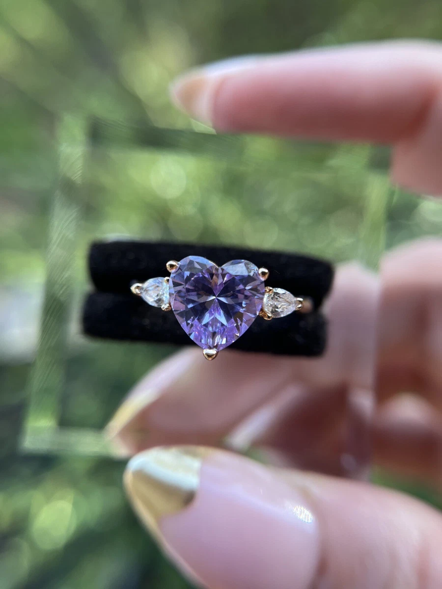 Purple heart 2024 engagement ring