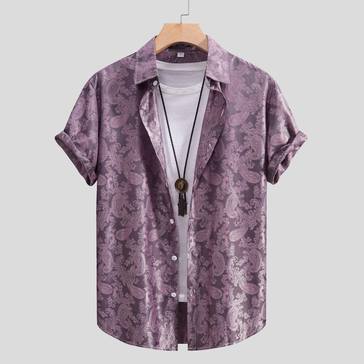 Casual Men's Jacquard Short Sleeve Shirt in Plaid Patterns - S to XXL Available