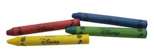 Disney Non-Toxic Jumbo Crayons Set Of 4 Red Green Blue Yellow