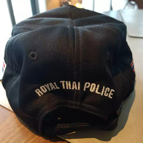 Police Hat Cap Black Baseball Embroidered Royal Thai Police Flag New Year Gift - Picture 8 of 8