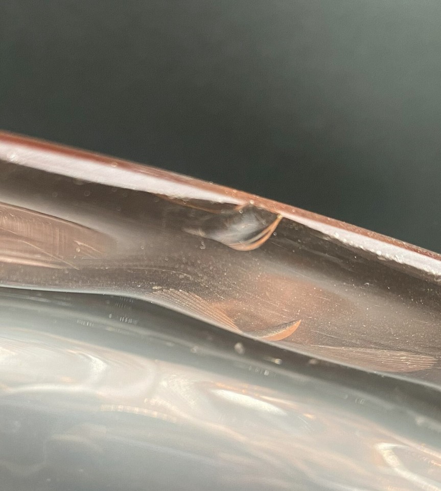 LILLY PINK GLASS LARGE PUNCH BOWL WITH LID & 6 CUPS ETCHED FLOWER