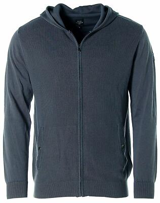 Kitaro Herren Strickjacke Jacke Kapuze -ALPINE VALLEY- Ombre Blue L Y2621