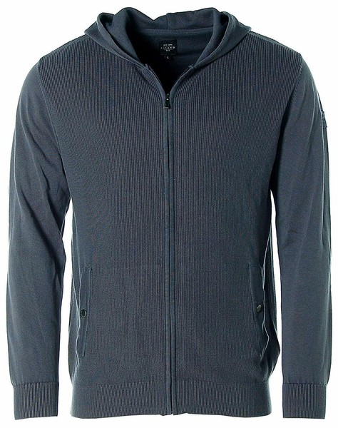 Kitaro Herren Strickjacke Jacke Kapuze -ALPINE VALLEY- Ombre Blue L Y2621-image