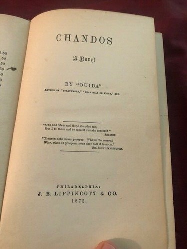 Chandos. A Novel by Ouida (Maria Louise Ramé) - 1875 Rare Ornate First Edition - Picture 3 of 9