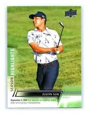 2024 Upper Deck Golf #83 Justin Suh Season Highlights PGA TOUR