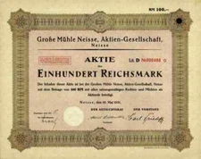 Large Mill Neisse Nysa 1931 Langendorff Wroclaw Silesia Poland 100 Mark Lit. D