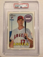 2018 topps Heritage Shohei Ohtani RC 5x7 Trade PSA 9 Mint (pop 8) - 16/49 made