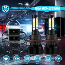 4-Sides H13 LED Headlight & Canbus Decoder for Dodge Ram 1500 2500 3500 06-2012