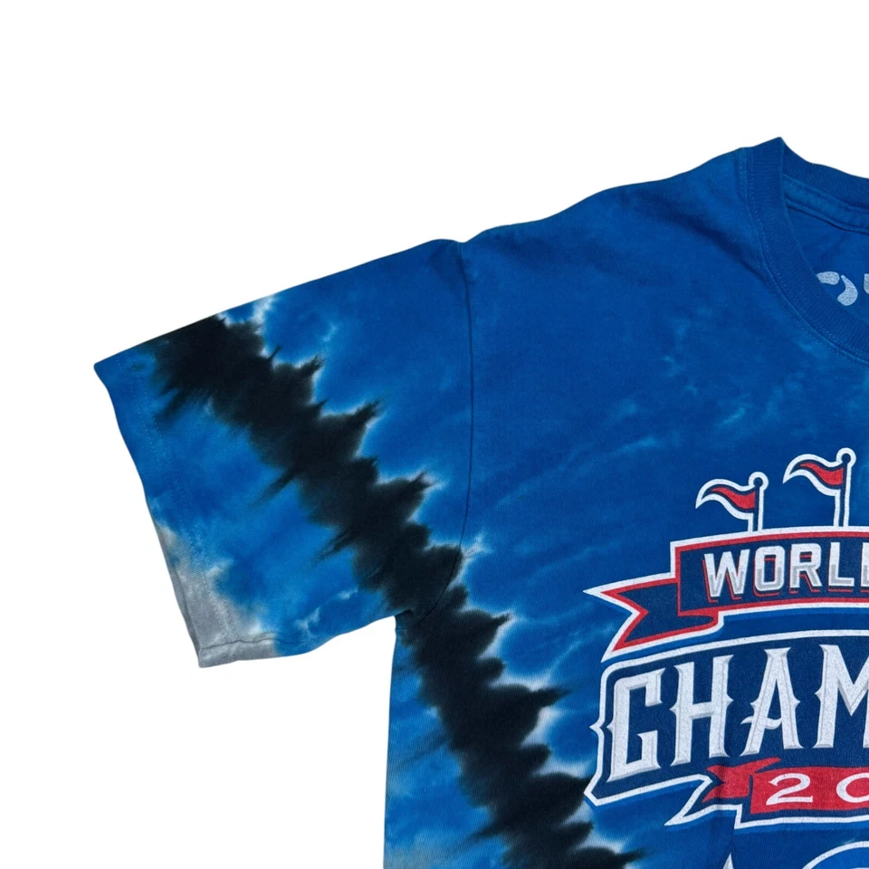Camiseta Azul Líquido Campeones Serie Mundial Chicago Cubs 2016 Adulto Talla S Foto 2 de 4