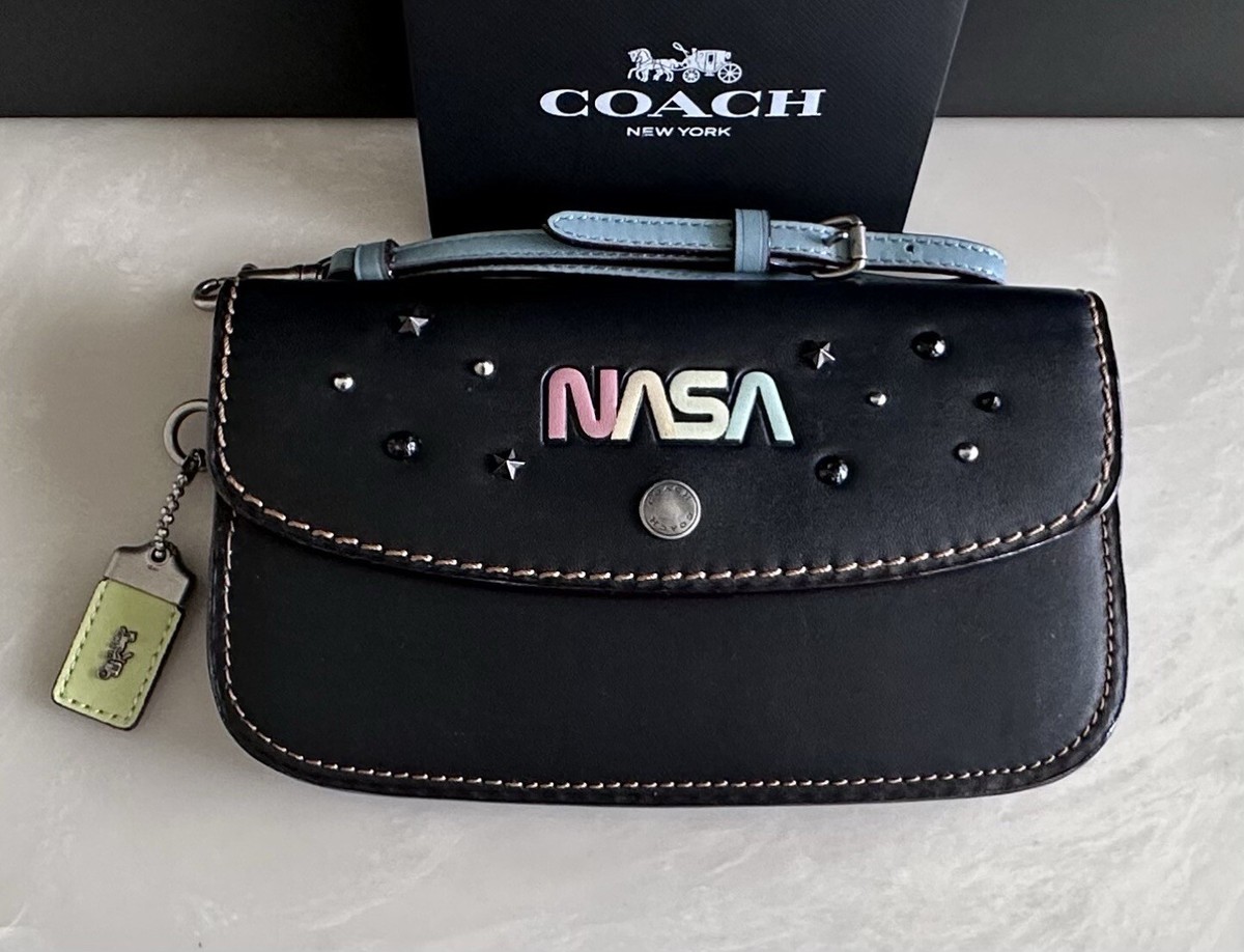 COACH 1941 SPACE NASA BLACK/MULTI CLUTCH 10333 EUC | eBay