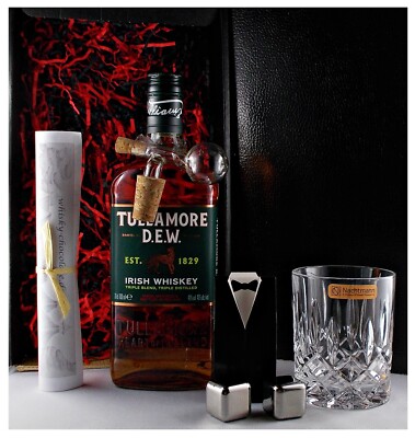 Tullamore Dew irischer Whiskey + Portionierer + Glas + 2 Kühlsteine Geschenk