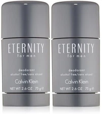 Lot of 2 Pc ETERNITY by CK Calvin Klein Deodorant Stick 2.6 oz / 75g For Men New