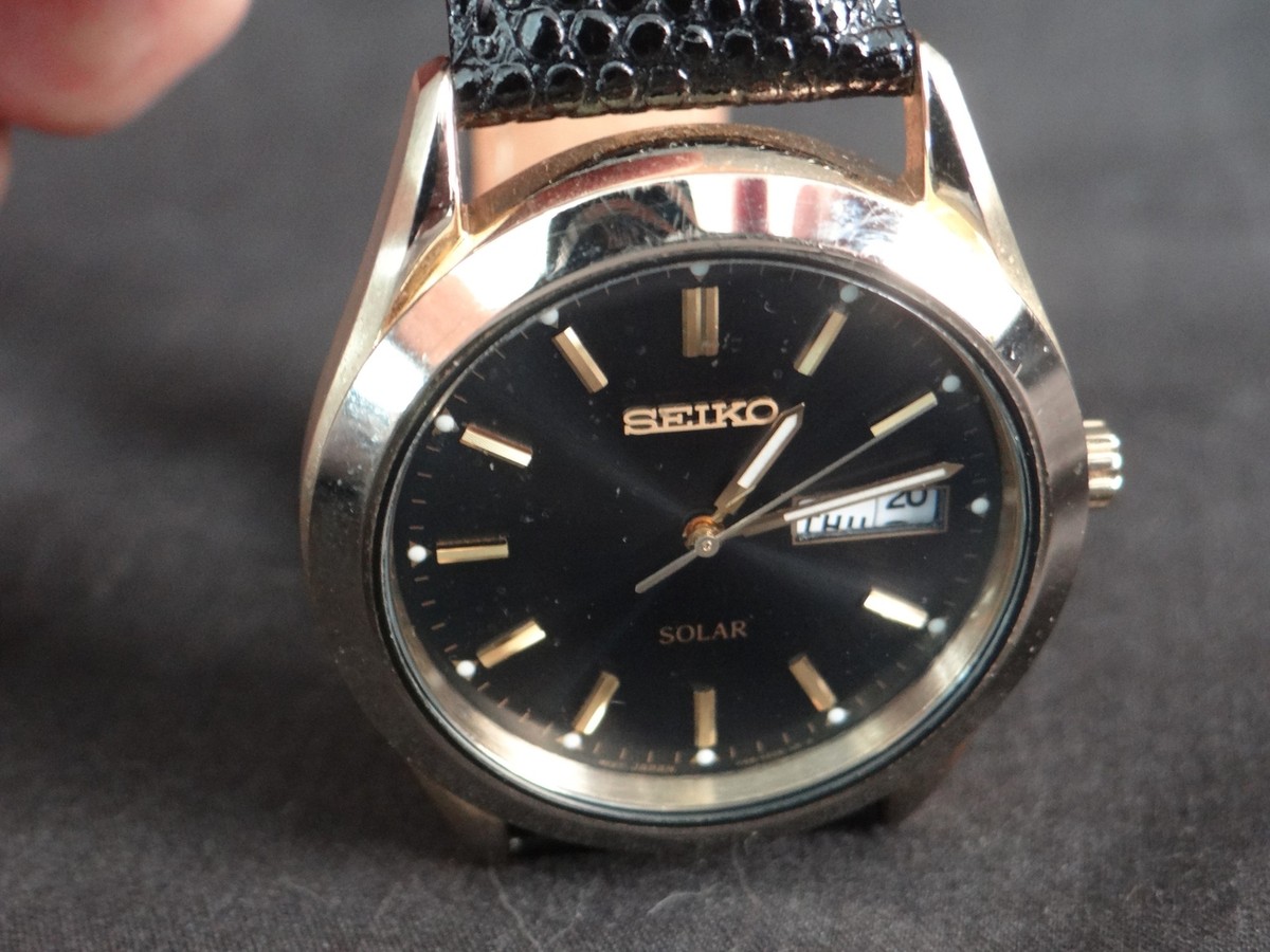 RUNNING EXCELLENT SEIKO Seiko men's watch Spirit Date Solar