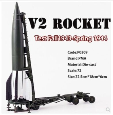 New PMA 1/72 German V-2 Ballistic Missile System + V2 Launcher Finished Model