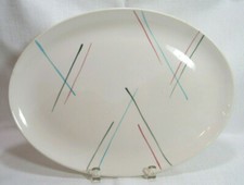 Stetson USA Mid Century Hand Painted Dinnerware STT68 Oval Serving Platter VGC
