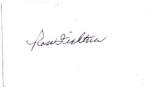 Ross Fichtner Signed Index Card / Autographed NFL Football Cleveland Browns