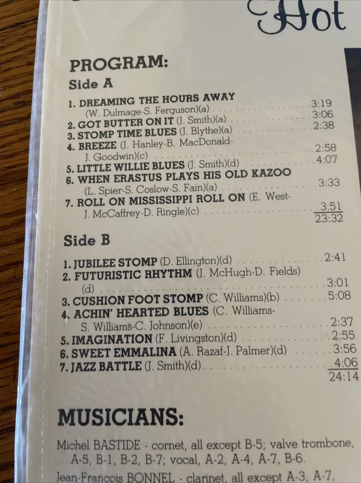 Hot Antic Jazz Band – Jazz Battle LP- Stomp Off Records – S.O.S. 1099 SEALED - Image 3 of 4