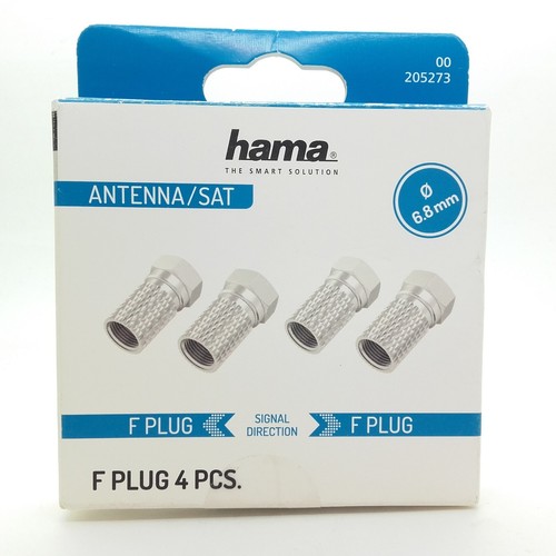 Hama 00205273, F-Typ, F, F, Silber, Metall, 4 Stück 100094