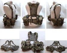 Airborne Army Webbing MTP British Assault Camo Belt Yoke & Assorted Pouches (4)