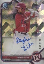 2022 Bowman Chrome - Prospect Autographs Daylen Lile  Atomic Refractor PSA 10