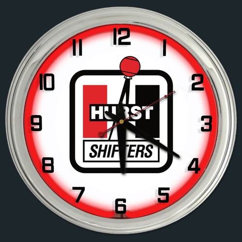 17" HURST Shifters Sign Single Neon Clock - 第 1/1 張圖片