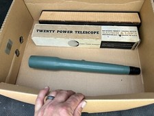 Bausch and Lomb vintage 20x power telescope, original box, tripod mount