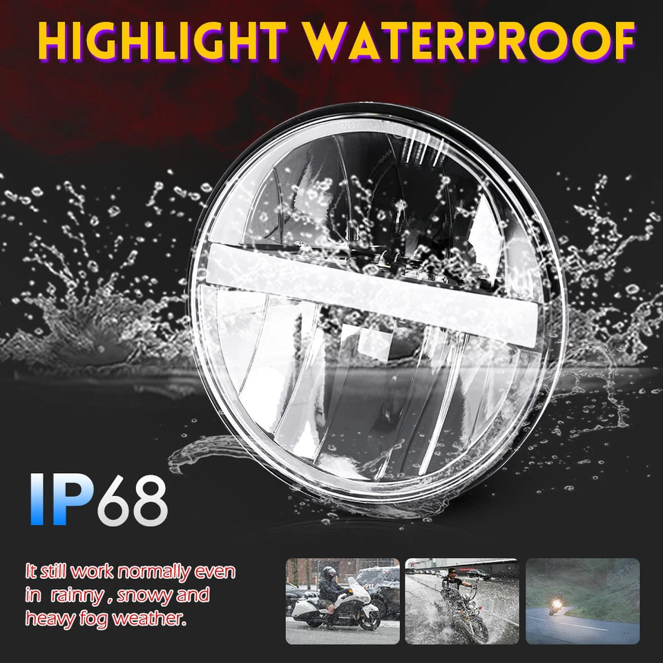 Faros proyectores LED 5,75" faros de haz sellado aptos para Jaguar XJ6 XJS XJ12 Foto 3 de 4