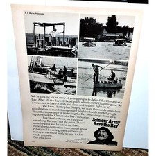 1973 Army Save The Chesapeake Bay and Virginia National Bank Print Ad