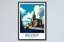 Belfast Travel Print Wall Art Belfast Wall Hanging Home Décor Belfast Gift Art L