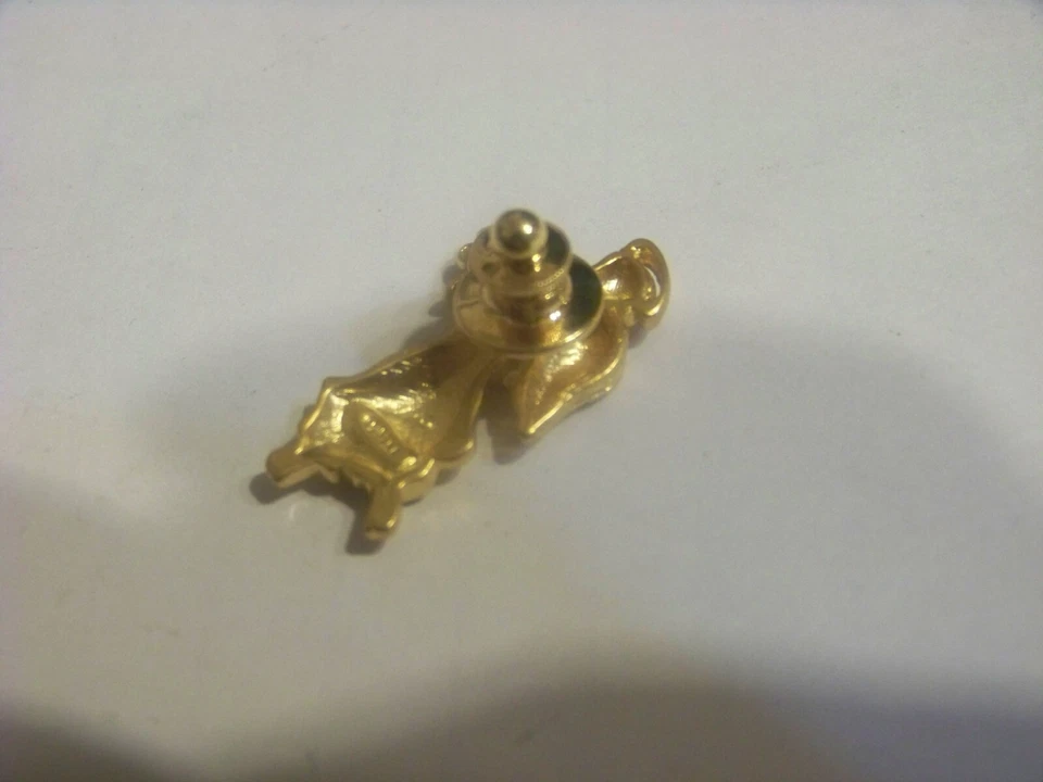 Angel with Clover 三叶草 领带 Tack Pin 珠宝 金色 雅芳 爱尔兰 Lucky — 第 3/3 张图片