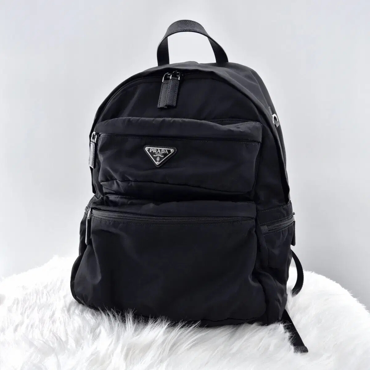 【無料郵送/関税込/正規品】 Prada Pocono Backpack Black 1BZ00 Prada Nylon Pocono Mens Backpack Black | eBay