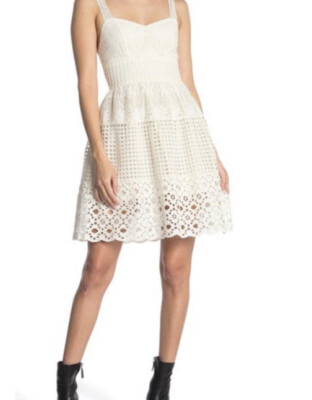 ALLSAINTS Janey Eyelet Crochet Lace Cotton Mini Dress Color Chalk White Size 2 | eBay ALLSAINTS Janey Eyelet Crochet Lace Cotton Mini Dress Color Chalk White Size 2 | eBay