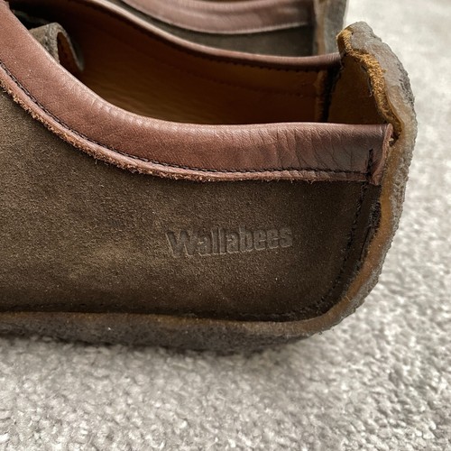 Clarks Wallabees Leather Suede Shoes Loafer Womens 8.5 Brown Lace Up Casual - Picture 8 of 14