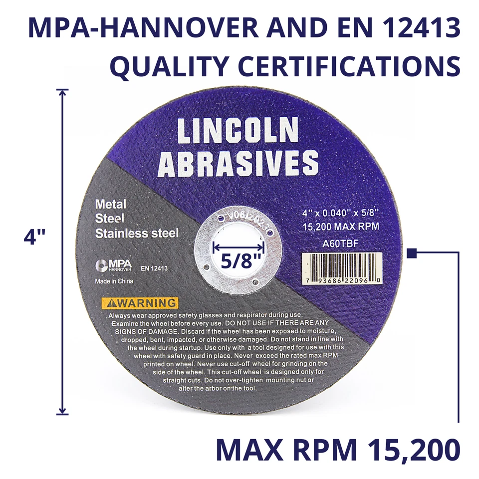 500 Pc 4" x .040" x 5/8" Cut off Wheels Stainless Steel Metal Cutting Discs - Image 3 of 4