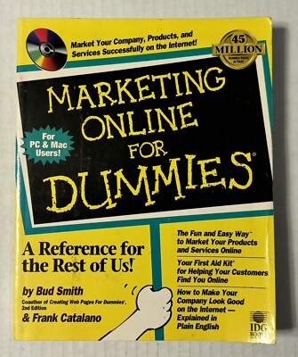 Marketing Online for Dummies by Bud E. Smith Frank Catalano 2nd Edi w/ CD ROM