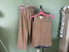 Vintage 70s Girl Scout Brownie Uniform GSA Jumper Tunic Dress 7 Pants 10 USA