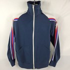 Bruce Jenner Vintage 1970s Striped Full-Zip Light Track Jacket Mens Medium