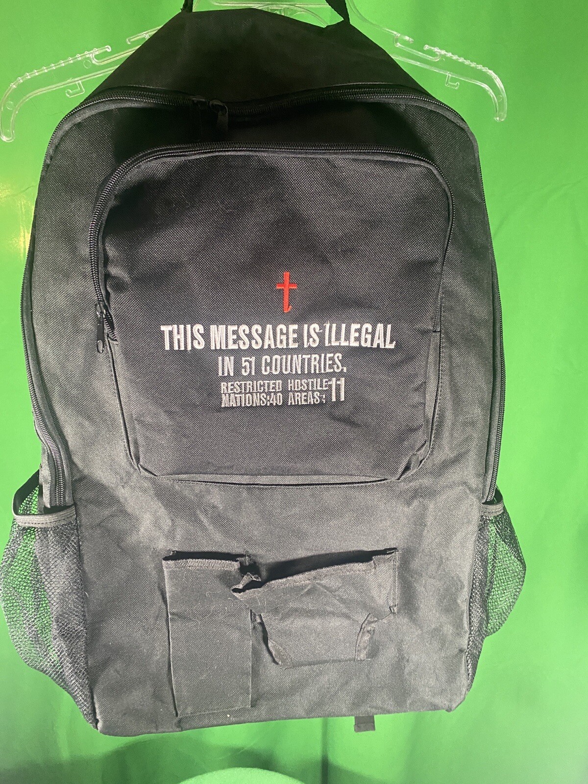 Black Backpack Deep inside pocket - image 1