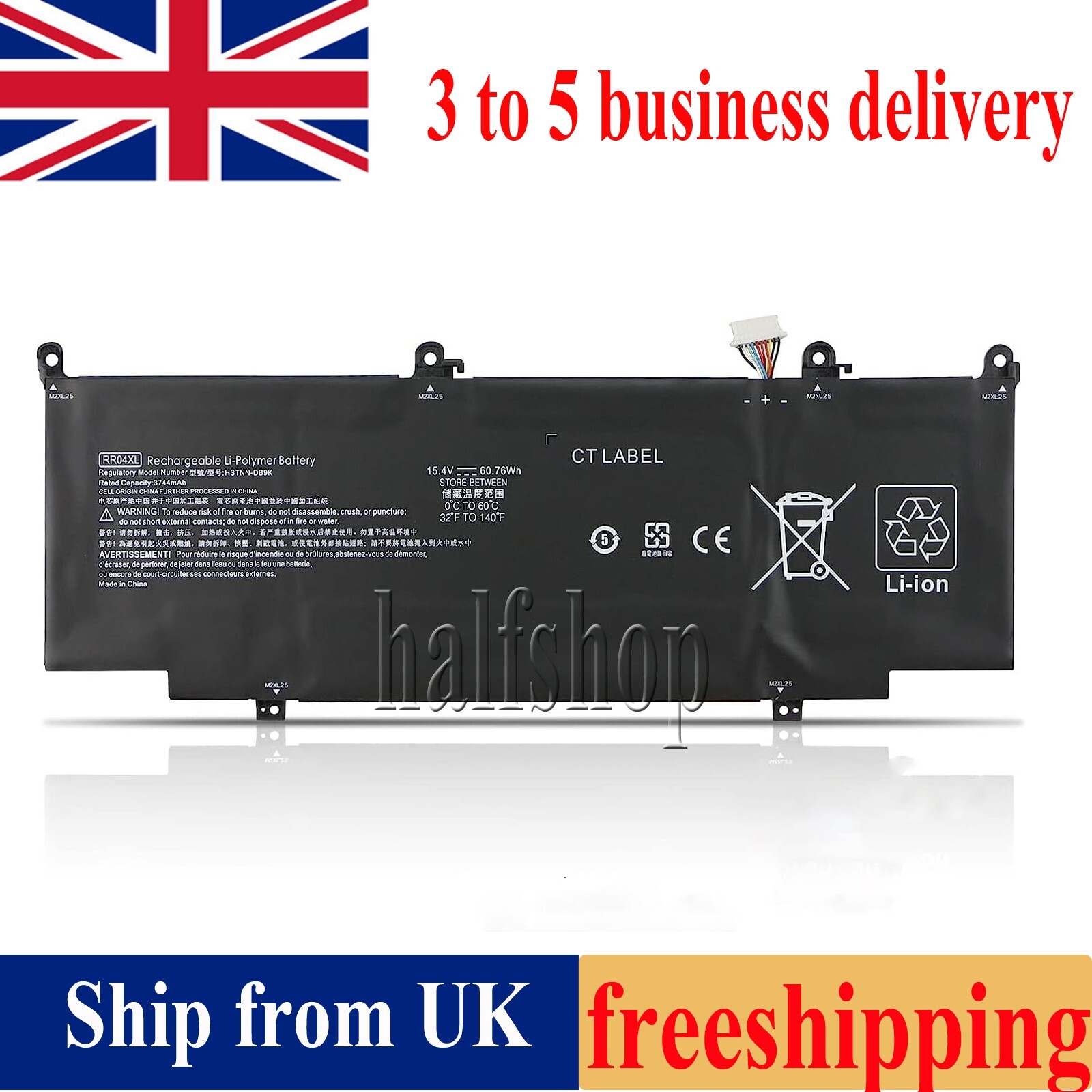 RR04XL Battery for HP Spectre x360 13-AW L60213-2C1 HSTNN-OB1M L60373-005