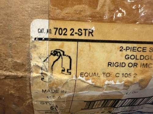 (QTY 5) T & B 2-Pc GoldGuard 2" Pipe Straps Rigid/IMC Conduit Clamps # 702 2-STR - Picture 2 of 7