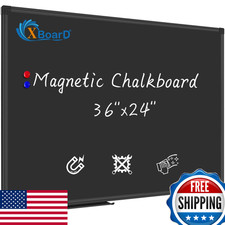 Xboard Magnetic Chalkboard Blackboard 36 X 24 Chalkboard Signs Black Aluminium
