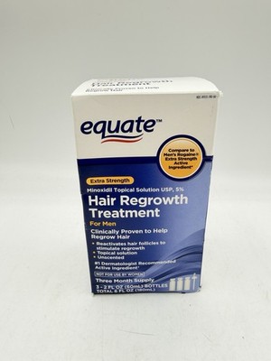 EQUATE Hair Regrowth Treatment for Men, 3 Month Supply 2 Fl Oz (60 ML) Bottles
