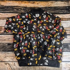 Vintage 90s Mickey & Co. Disney Made in USA Zip-Up Bomber Jacket Size M Women's