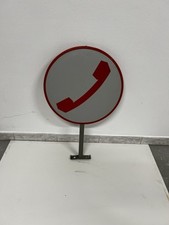 Insegna Telefonica Bifacciale, Telefono Gettoni,Originale Anni ‘90