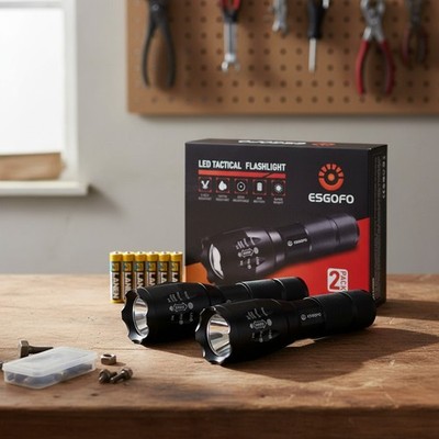 Ultimate Survival LED Flashlights - 1000 Lumens & 50000 Hour Runtime, Waterproof