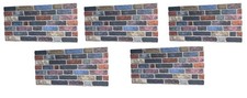 5 Pack 3D BRICK EFFECT WALL CLADDING PANEL POLYSTYRENE INDOOR  OUTDOOR 2.5 sqm
